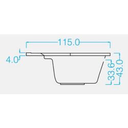 Cada de baie din acril Gravena Dallas 8032c 115x115 (White) Thumb