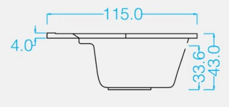 Cada de baie din acril Gravena Dallas 8032c 115x115 (White)