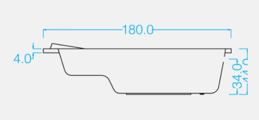 Cada de baie din acril Gravena Hawaii 80340 180x80 (White)