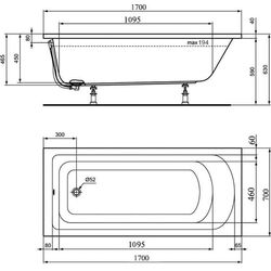 Cada de baie Ideal Standard Hotline K865801 150x70 (White) Thumb