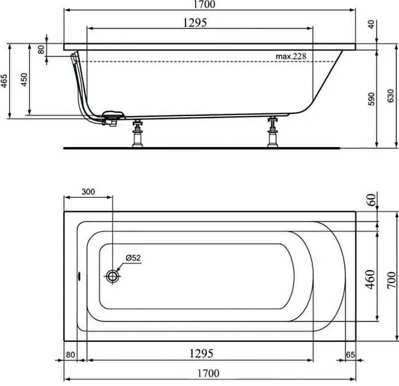 Ванна Ideal Standard Hotline K865901 170x70 (White) - 5