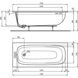 Cada de baie Ideal Standard I.Life T476001 170х75 (White) Thumb