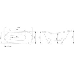 Cada de baie Imprese Eva 170х70 (White) Thumb