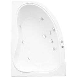 Cada de baie din acril hidromasaj Kring Cristal 150x100 Left (White)