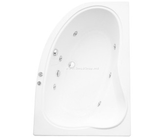 Cada de baie din acril hidromasaj Kring Cristal 150x100 Right (White)