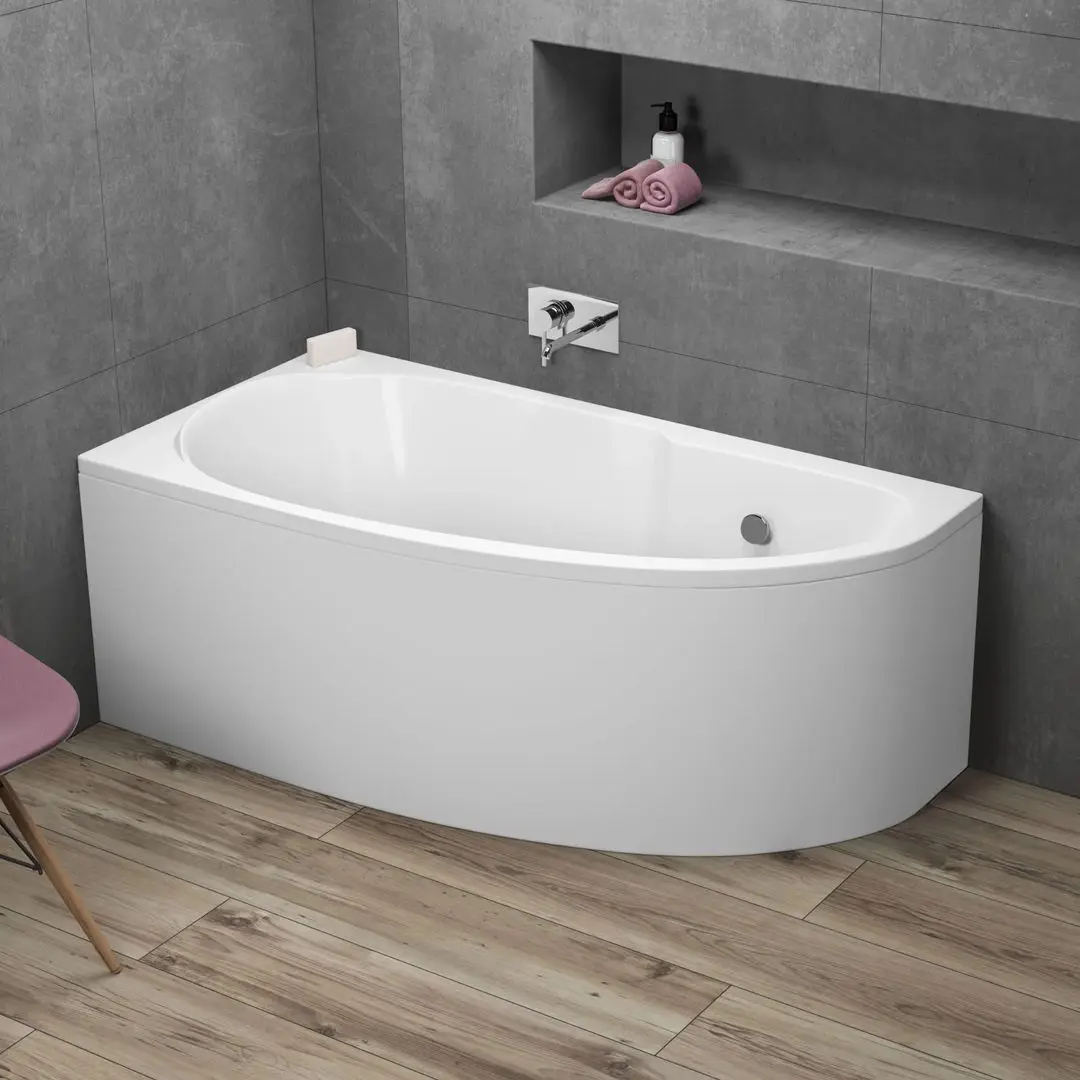 Cada de baie Polimat Miki 145x85 Left (White)