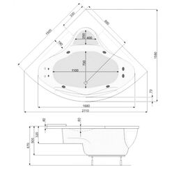 Cada de baie Pool Spa Orchidea 150x150 Silver 2 Navi Mambo (White) Thumb