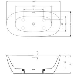 Сada de baie Riho Alpha B092001005 170х80 (White) Thumb