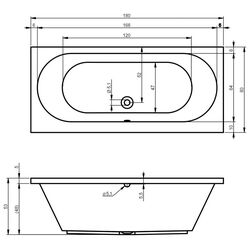 Cada de baie Riho Carolina B056001005 180x80 (White) Thumb