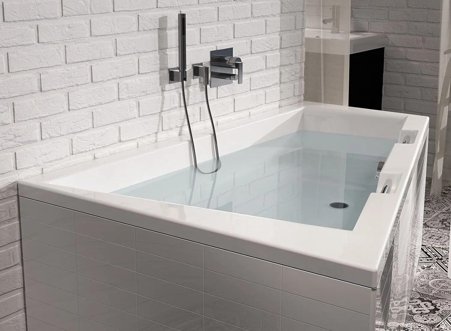 Cada de baie Riho Doppio B033001005 180x130 Right (White) - 4