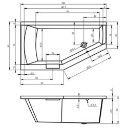 Cada de baie Riho Geta B029001005 160х90 Right (White) Thumb
