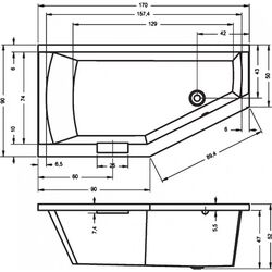 Cada de baie Riho Geta B031001005 170х90 Right (White) Thumb