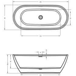Cada de baie Riho Inspire B085001005 180х80 (White) Thumb