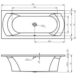 Cada de baie Riho Lima B052001005 180x80 (White) Thumb