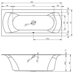 Ванна Riho Linares B140001005 160x70 (White) Thumb