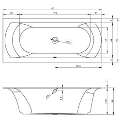 Cada de baie Riho Linares B142001005 180x80 (White) Thumb