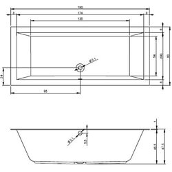 Cada de baie Riho Lugo 190x80 cm + Pootset01U (White) Thumb