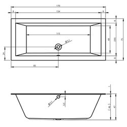 Cada de baie Riho Lugo Velvet B132001105 170х75 (White) Thumb