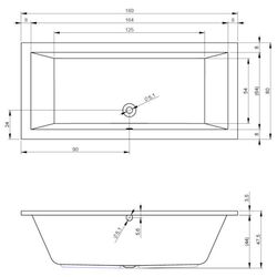 Cada de baie Riho Lusso B036001005 180x80 (White) Thumb