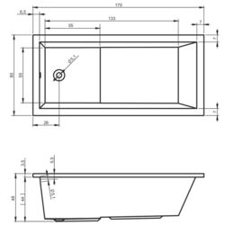 Cada de baie Riho Lusso Plus B006001005 170x80 (White) Thumb