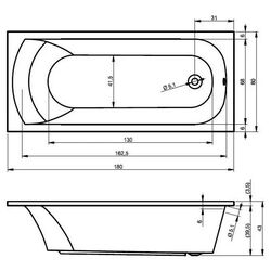 Cada de baie Riho Miami B061001005 180х80 (White) Thumb
