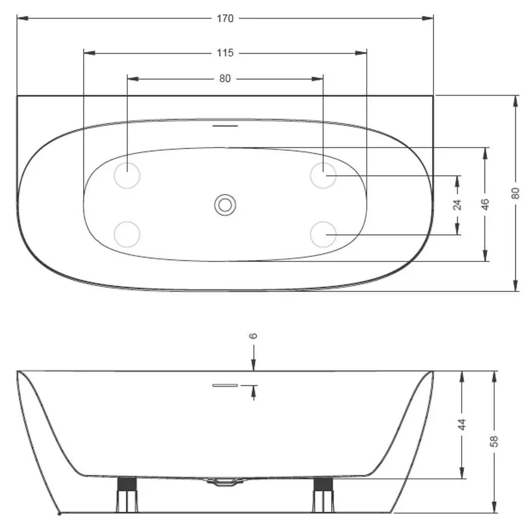 Сada de baie Riho Omega B2W B094001005 170х80 (White) - 4