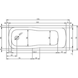Cada baie Riho Palermo B048001005 170х75 (White) Thumb