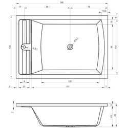 Cada de baie Riho Savona B065001005 190х130 (White) Thumb