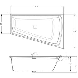 Cada de baie Riho Still Smart LED B102001005 170х110 Left (White) Thumb