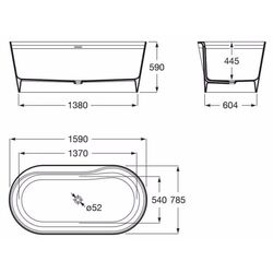 Cada de baie Roca Alena A248467000 159х78.5 (White) Thumb