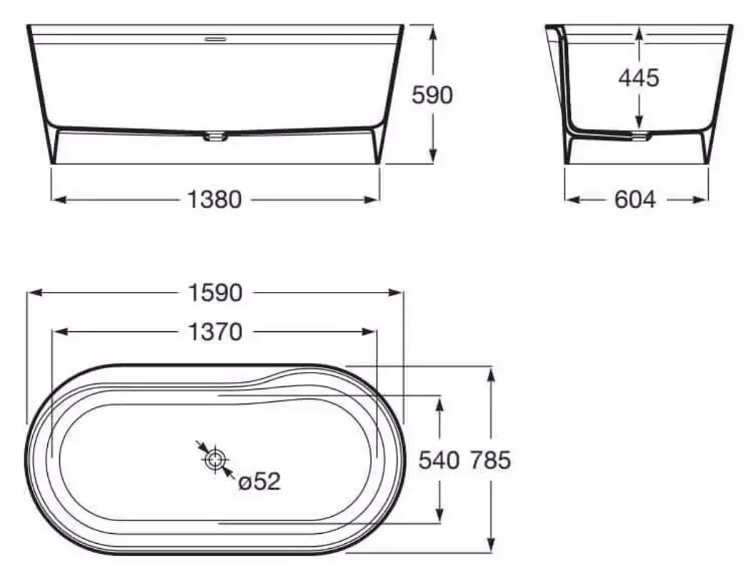 Cada de baie Roca Alena A248467000 159х78.5 (White)