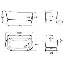 Cada de baie Roca Maui A248499000 150х70 (White) Thumb