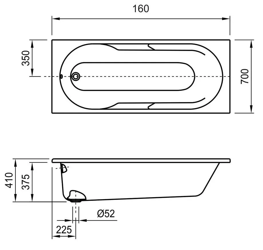 Cada de baie Roca Tazia A248396000 160х70 (White)