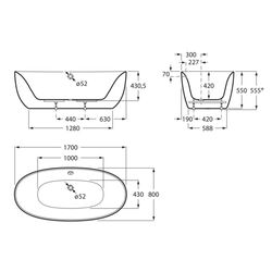 Cada de baie Roca Virginia A248313000 170х80 (White) Thumb