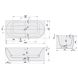 Cada de baie Sanaplast WAL-kpl-mb/LOFT 80x180 + STW Left (White) Thumb