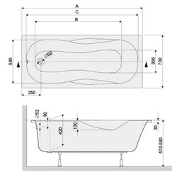 Cada de baie Sanplast WP/AS 70x170+STW biew (White) Thumb