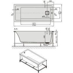 Cada Sanplast Space WP 75x170 (White) Thumb