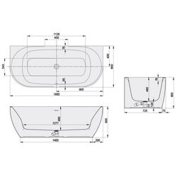 Cada de baie Sanplast WSP-kpl-mb/LOFT 180X80см + STW biew (White) Thumb