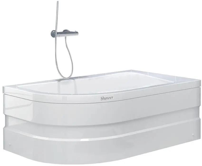 Cada de baie Shower Stany 160x75 Left (White)