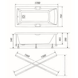 Ванна Triton Алекса 170x75 (White) Thumb