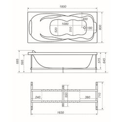 Cada de baie Triton Tsezar Ekstra 180x80 (White) Thumb