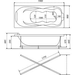 Cada de baie Triton Persey Ekstra 190x90 (White) Thumb