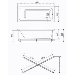 Cada de baie Triton Praga 180x80 (White) Thumb
