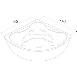 Cada de baie din acril hidromasaj Kring Venus 140x140 Kit (White) Thumb