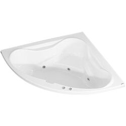 Cada de baie din acril hidromasaj Kring Venus 140x140 Kit (White)