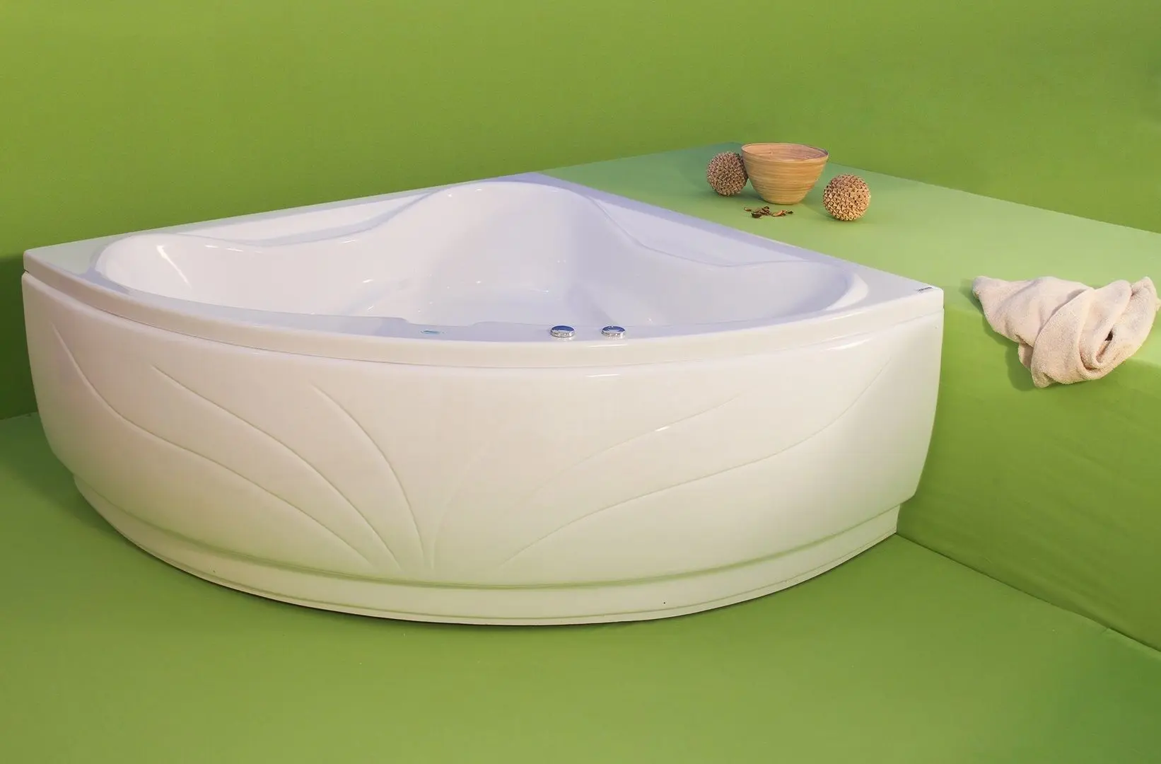 Cada de baie din acril hidromasaj Kring Venus 140x140 Kit (White) - 3