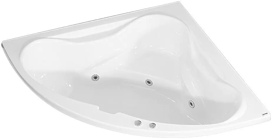 Cada de baie din acril hidromasaj Kring Venus 140x140 Kit (White)