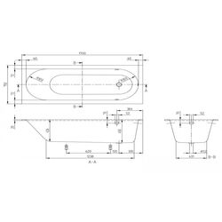Cada de baie Villeroy&Boch Oberon 170x75 (Alpine White Thumb