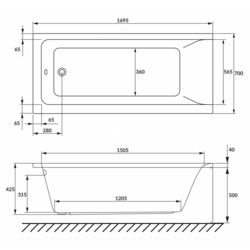 Ванна Volle Solo 1210.001770 170х70 (White) Thumb