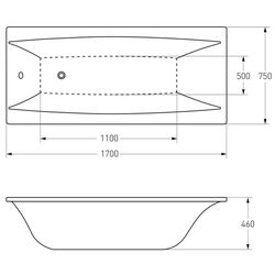 Ванна Volle Solo 1210.007507 170х75 (White) Thumb